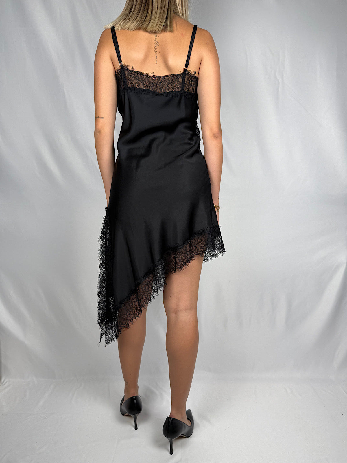 Abito Sottoveste con Pizzo Vicolo Nero