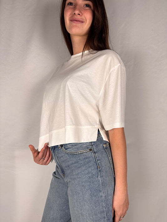 T-Shirt Asimmetrica Vicolo Bianca