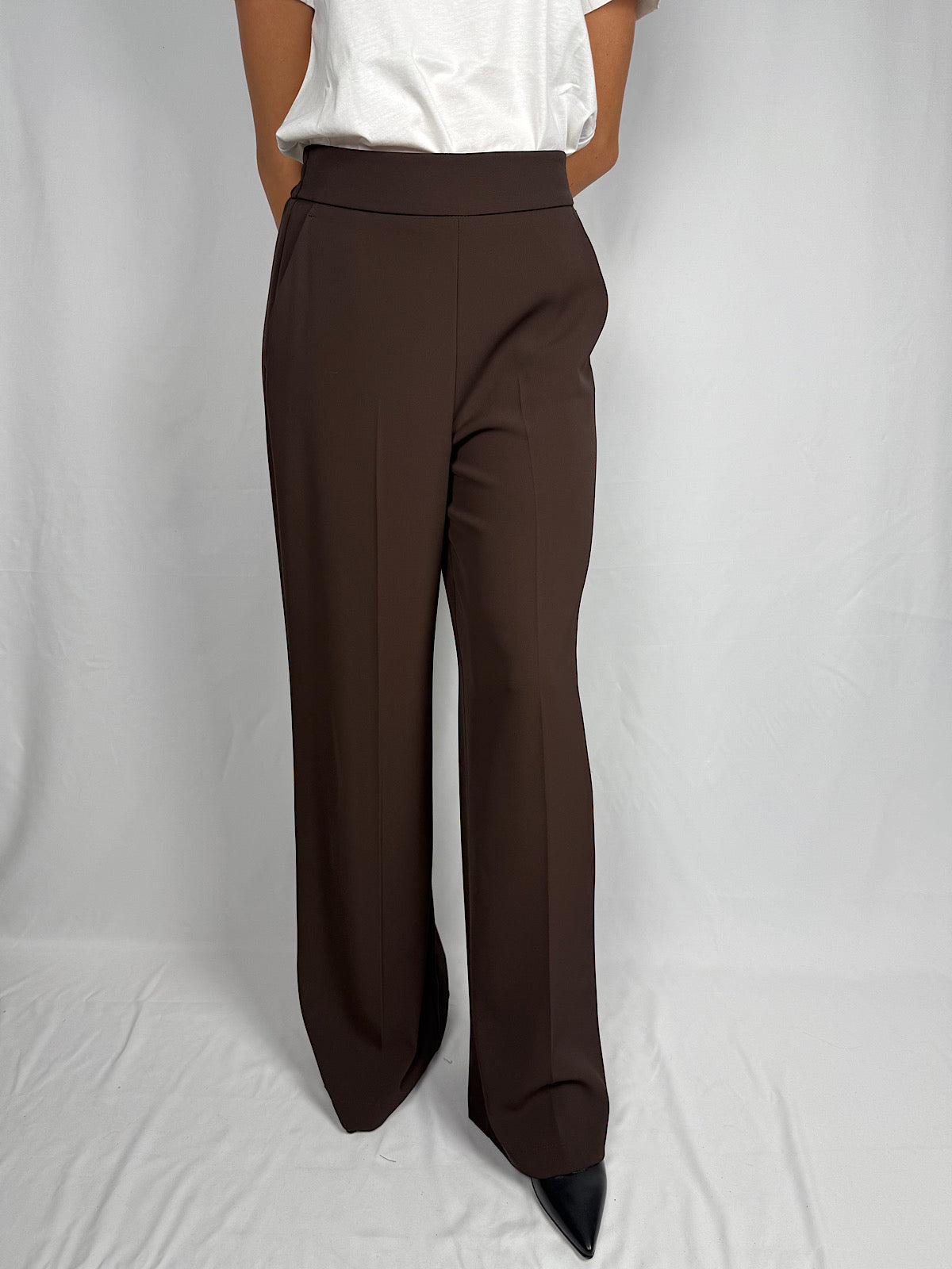 Pantalone con Elastico Vicolo Marrone