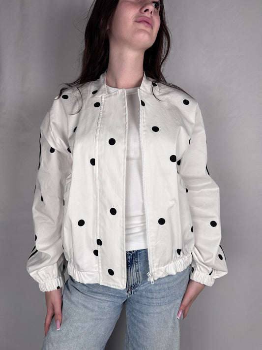 Bomber Pois Vicolo Bianco/Nero