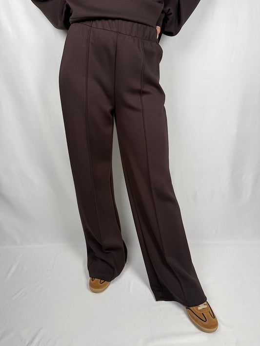 Pantalone Dritto in Felpa Vicolo Cioccolato