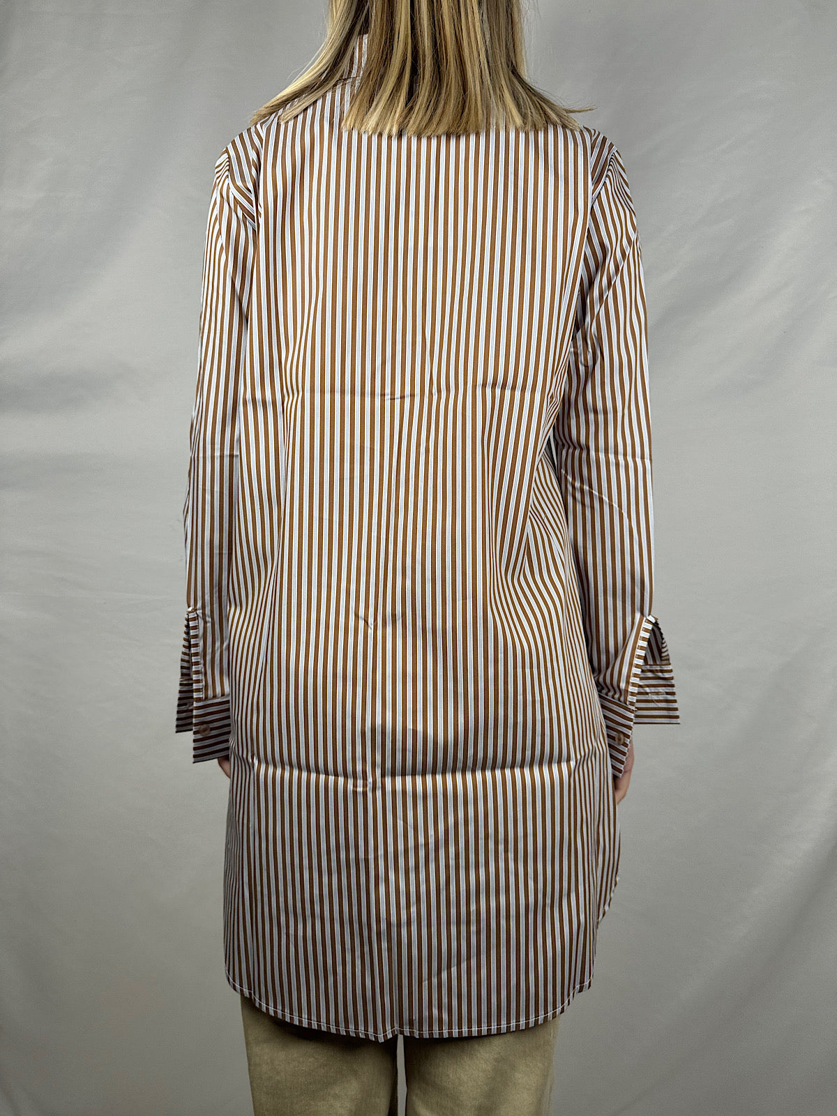 Camicia Gessata Marrone Susy-Mix