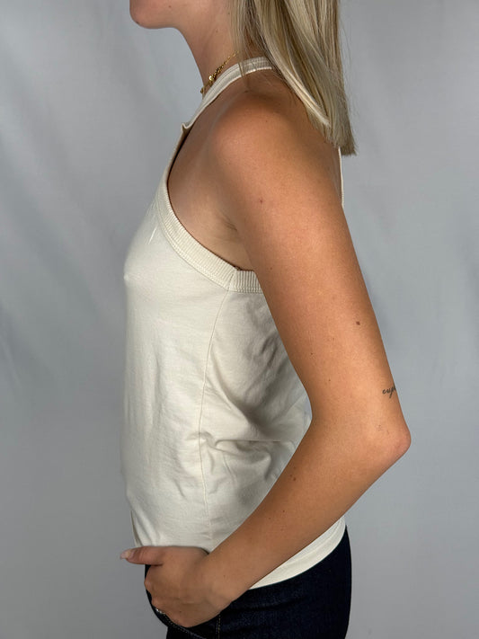 Canotta con Bordo Costina SusyMix Beige