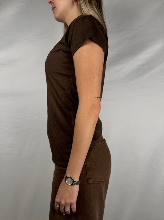 T-Shirt Basic Scollo a V Moro Susy Mix