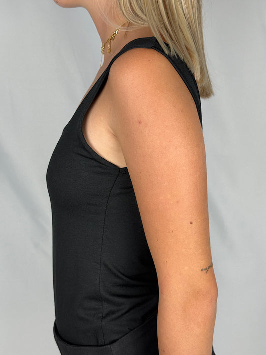 Canotta Scollo Quadrato SusyMix Nera