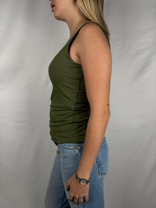 Canotta Scollo Quadro Verde Militare Vicolo