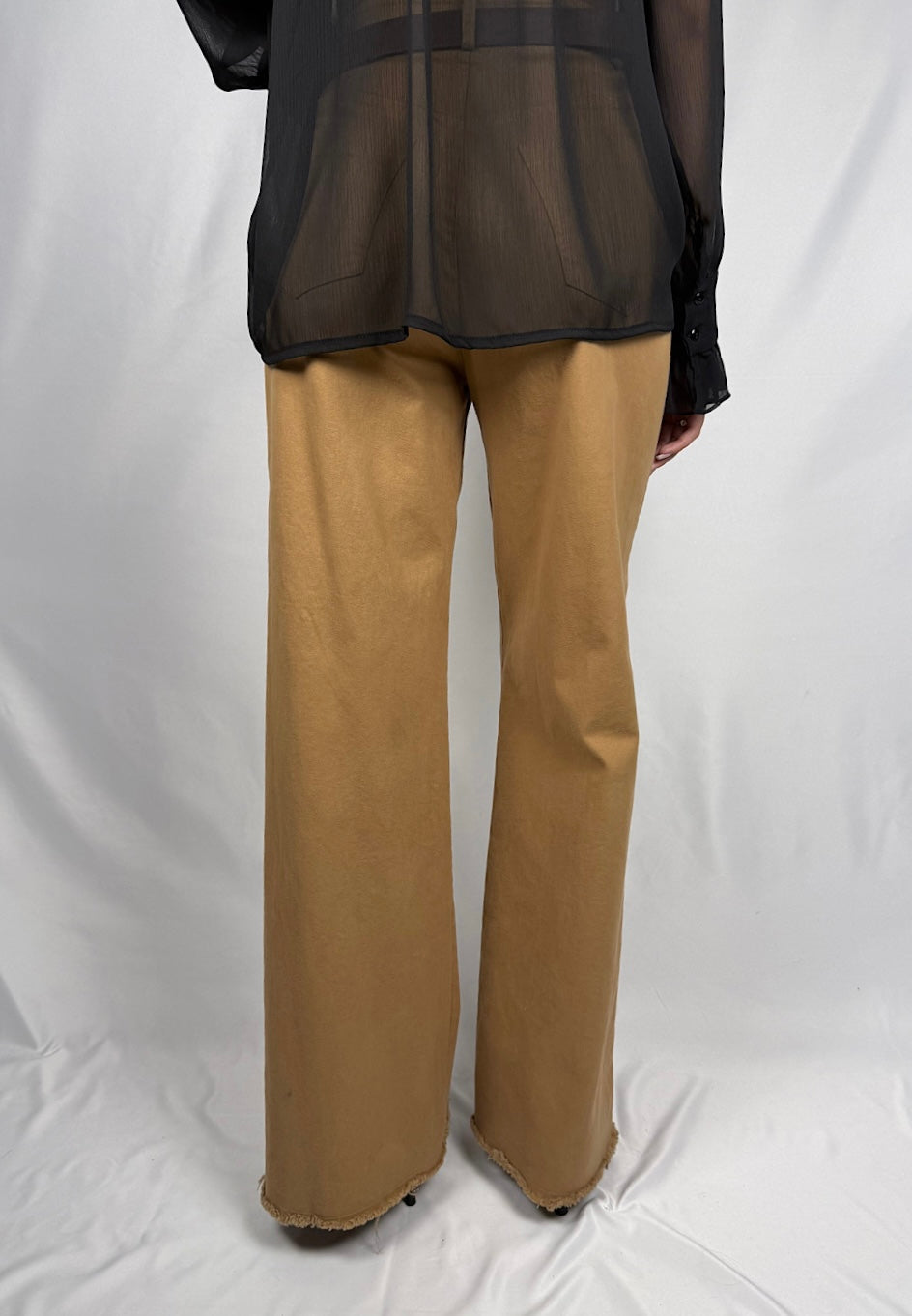Pantalone con Cintura Tensione-In Beige