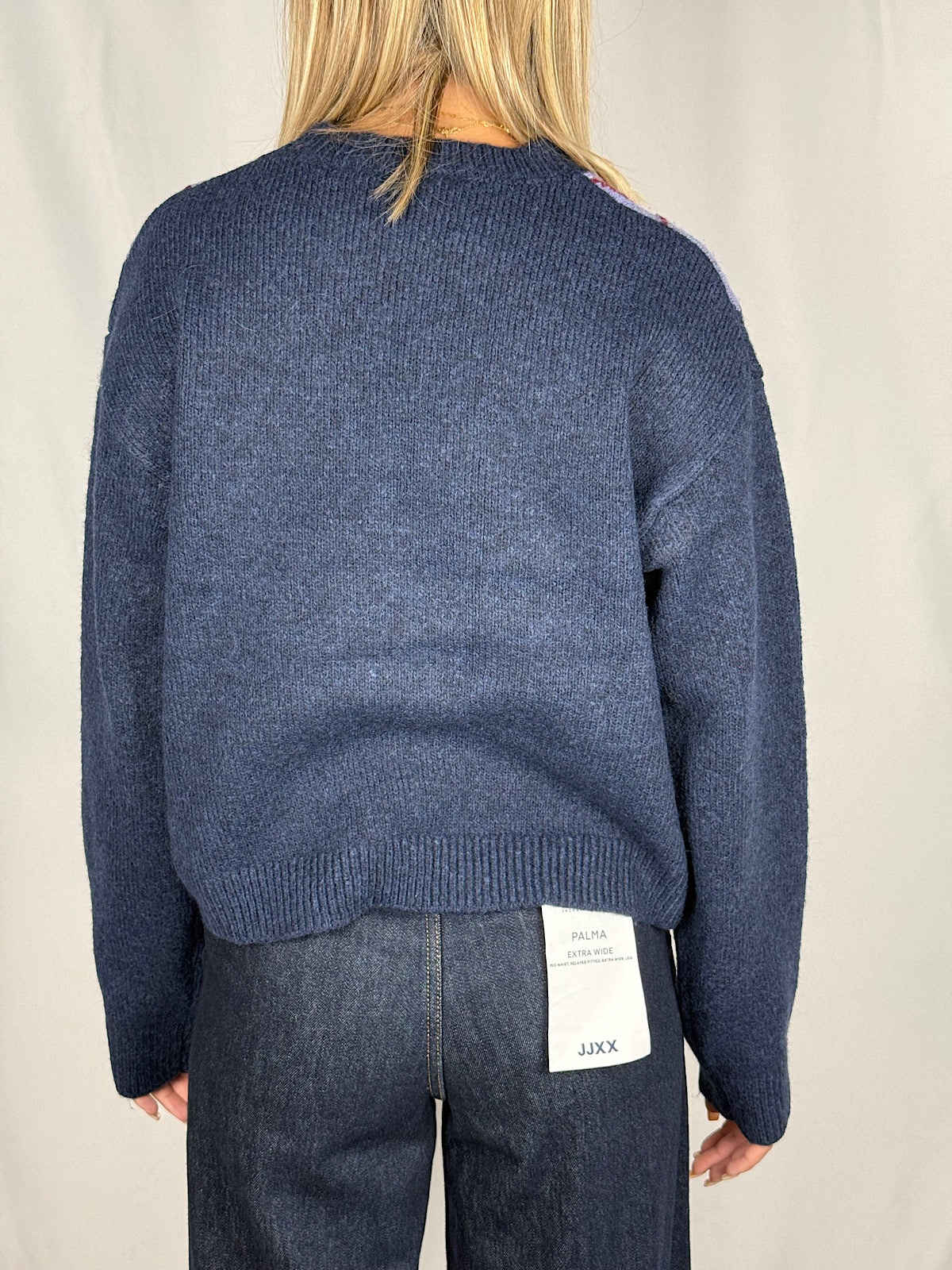 Maglione Fantasia Geometrico JJXX Blu