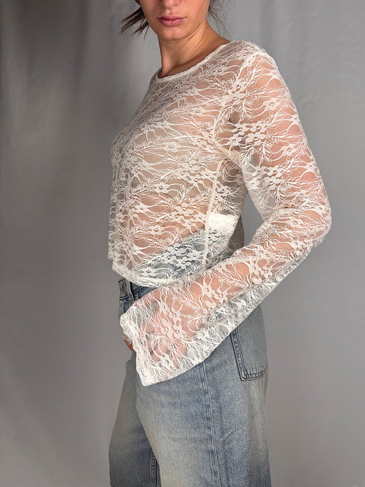 Maglia Pizzo Armonia Bianca