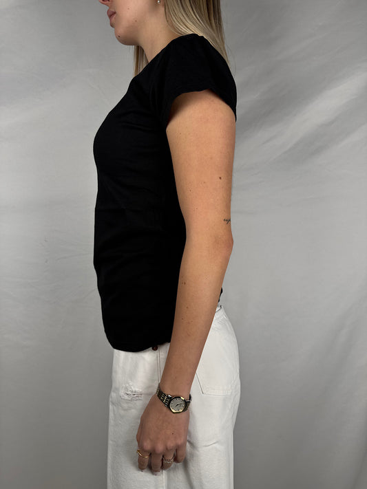 T-Shirt Basica Girocollo Nera Susy Mix