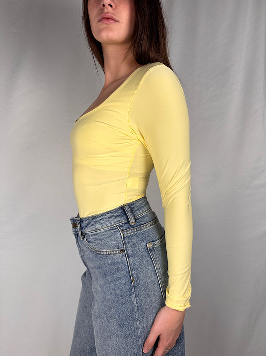Body Scollo Quadro Armonia Giallo