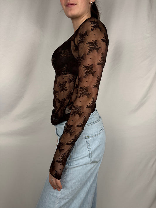 Maglia Basic in Pizzo Armonia Moro