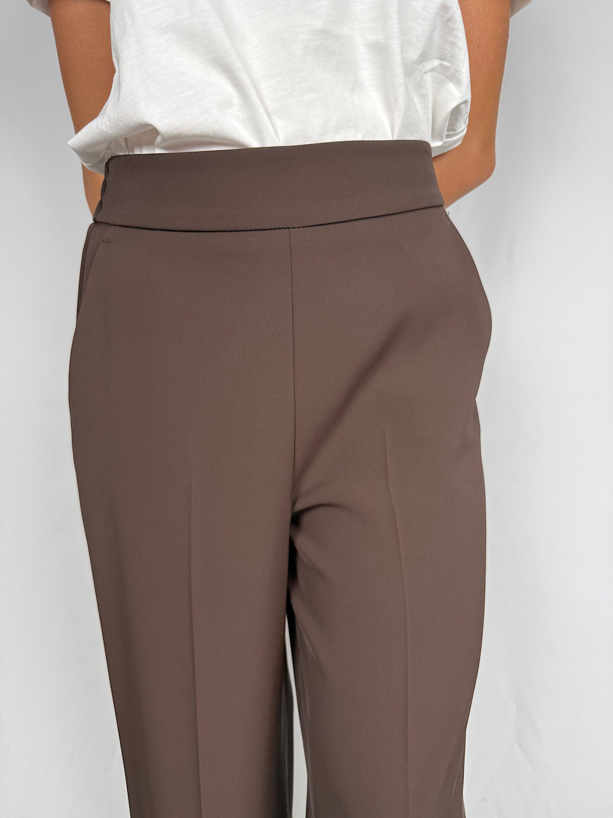 Pantalone con Elastico Vicolo Marrone