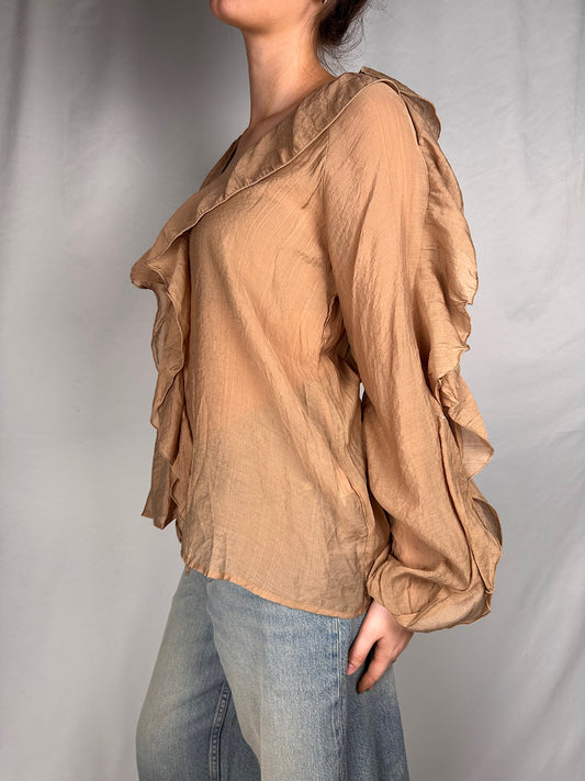 Camicia Con Gala Armonia Cammello