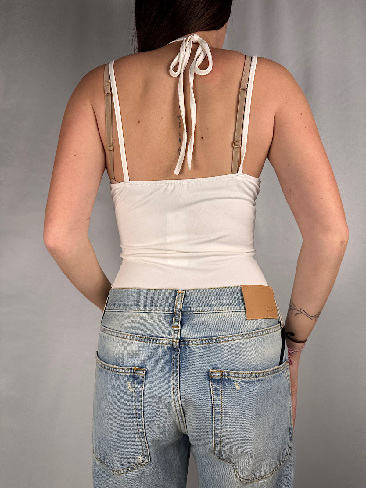 Body con Pizzo Armonia Bianco