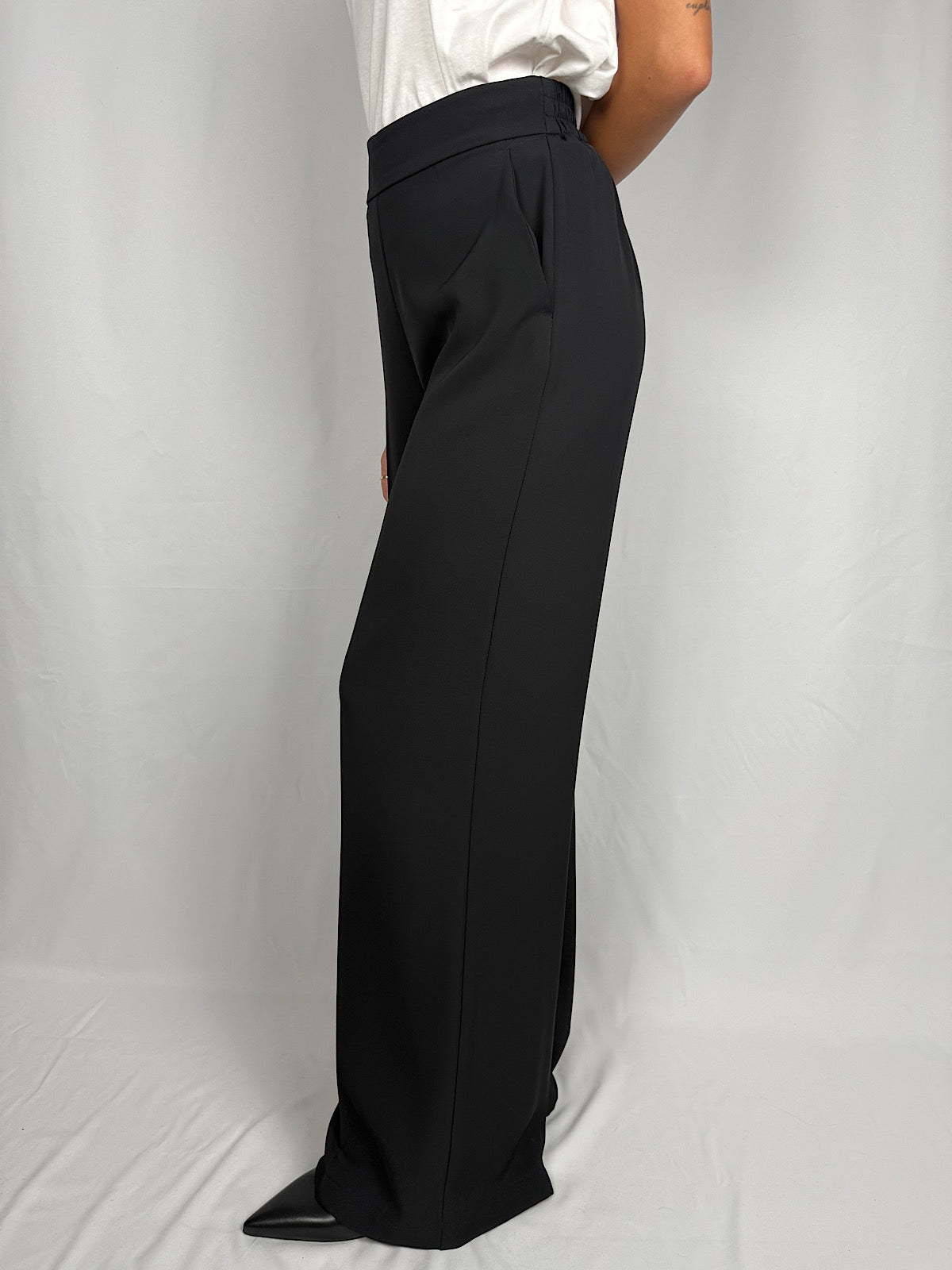 Pantalone con Elastico Vicolo Nero
