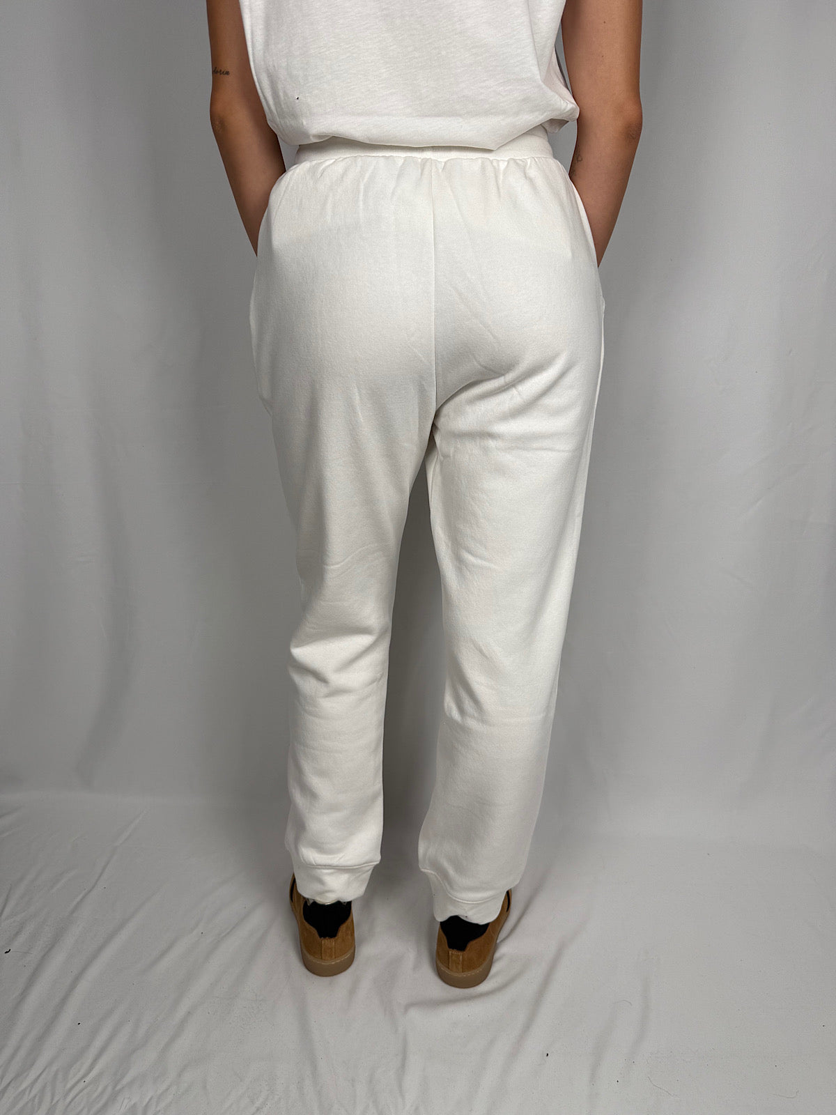Pantalone in Felpa Markup Bianco