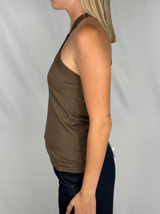 Top con Bordo Costina SusyMix Cioccolato