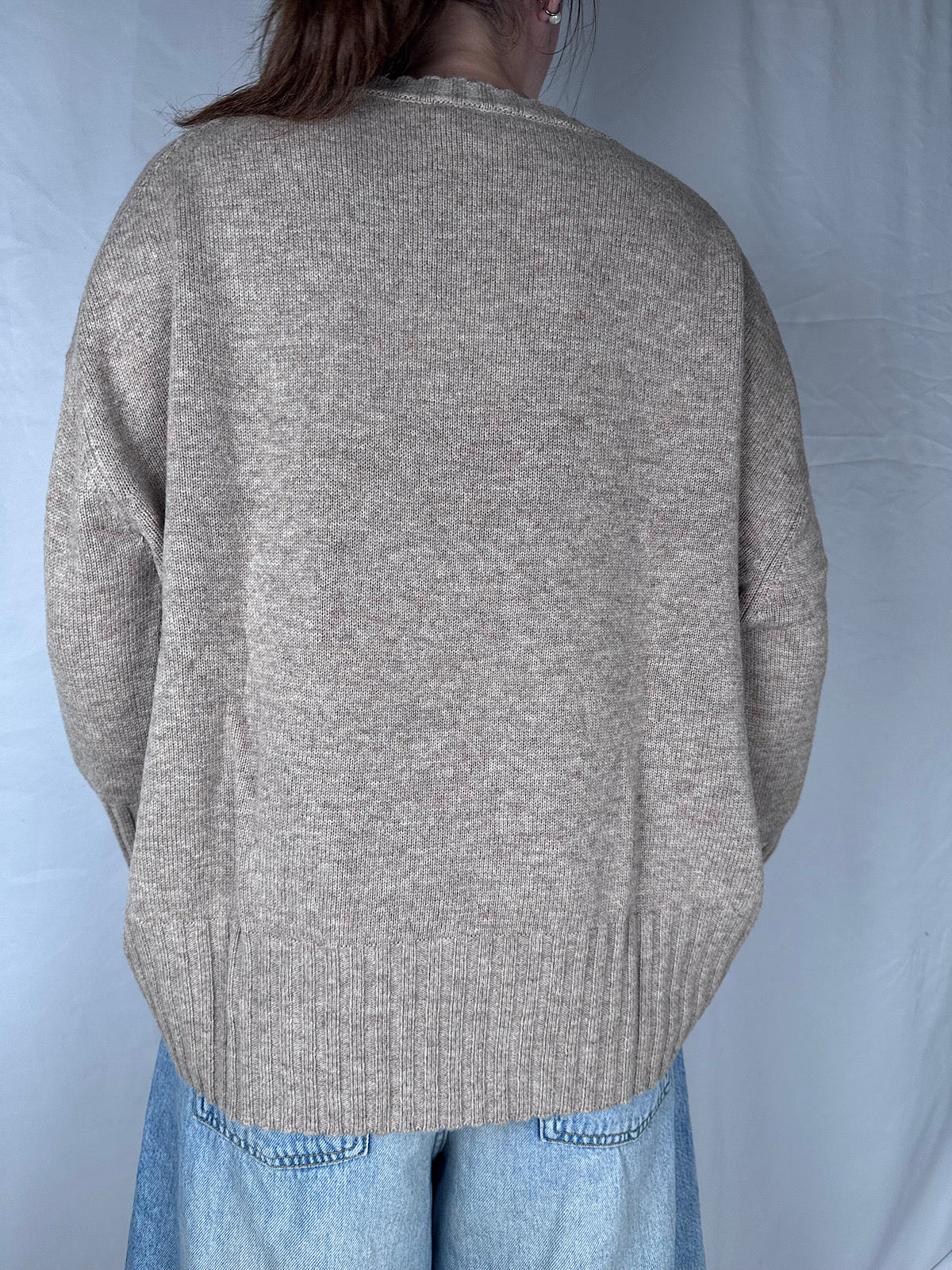 Maglia Girocollo Vicolo Beige Melange
