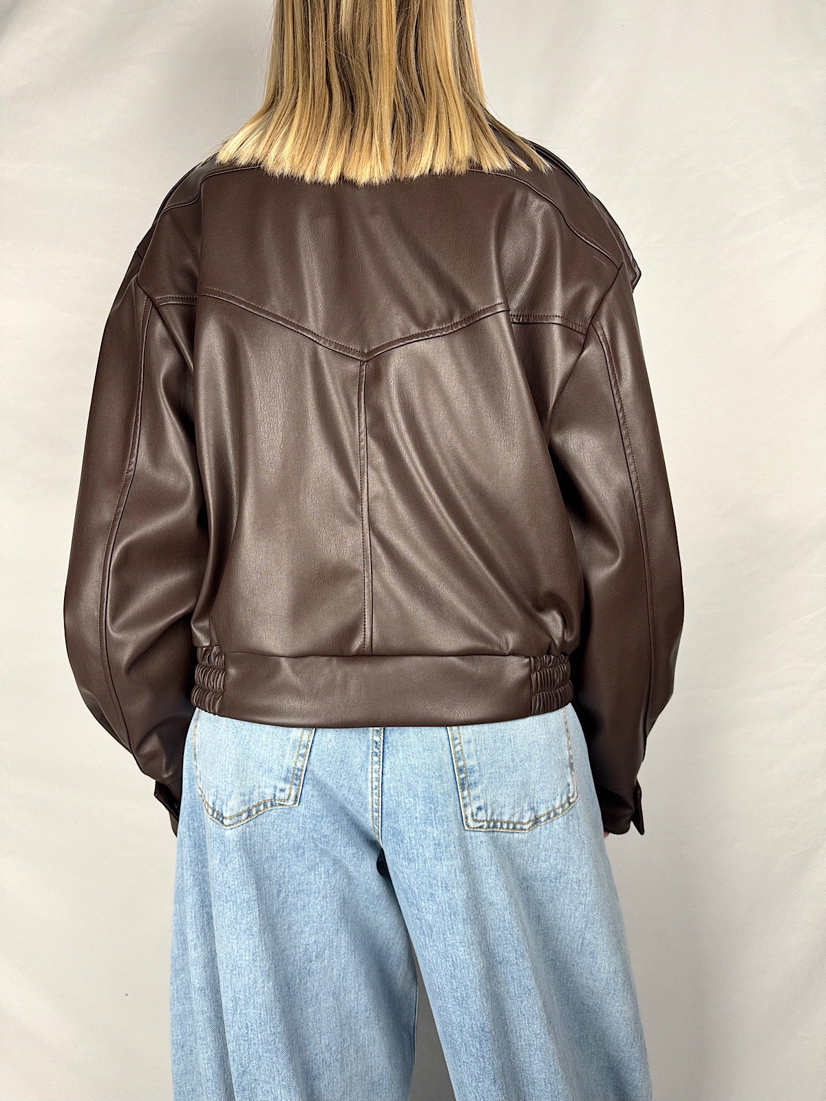 Bomber Eco-Pelle Chiusura Laterale Vicolo Moro