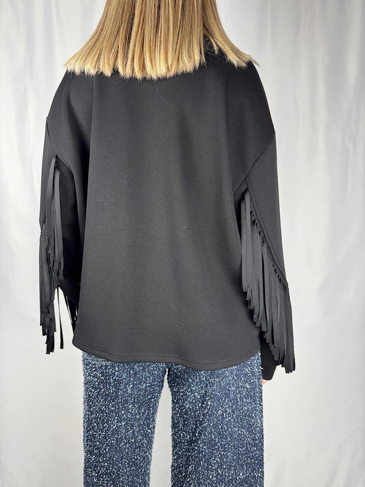 Felpa con Frange Armonia Nero