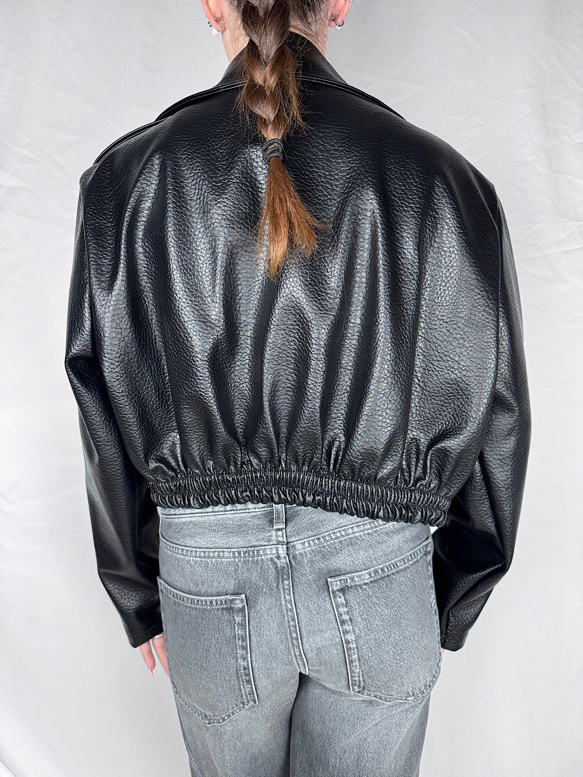 Giubbino Bomber Ecopelle Armonia Nero