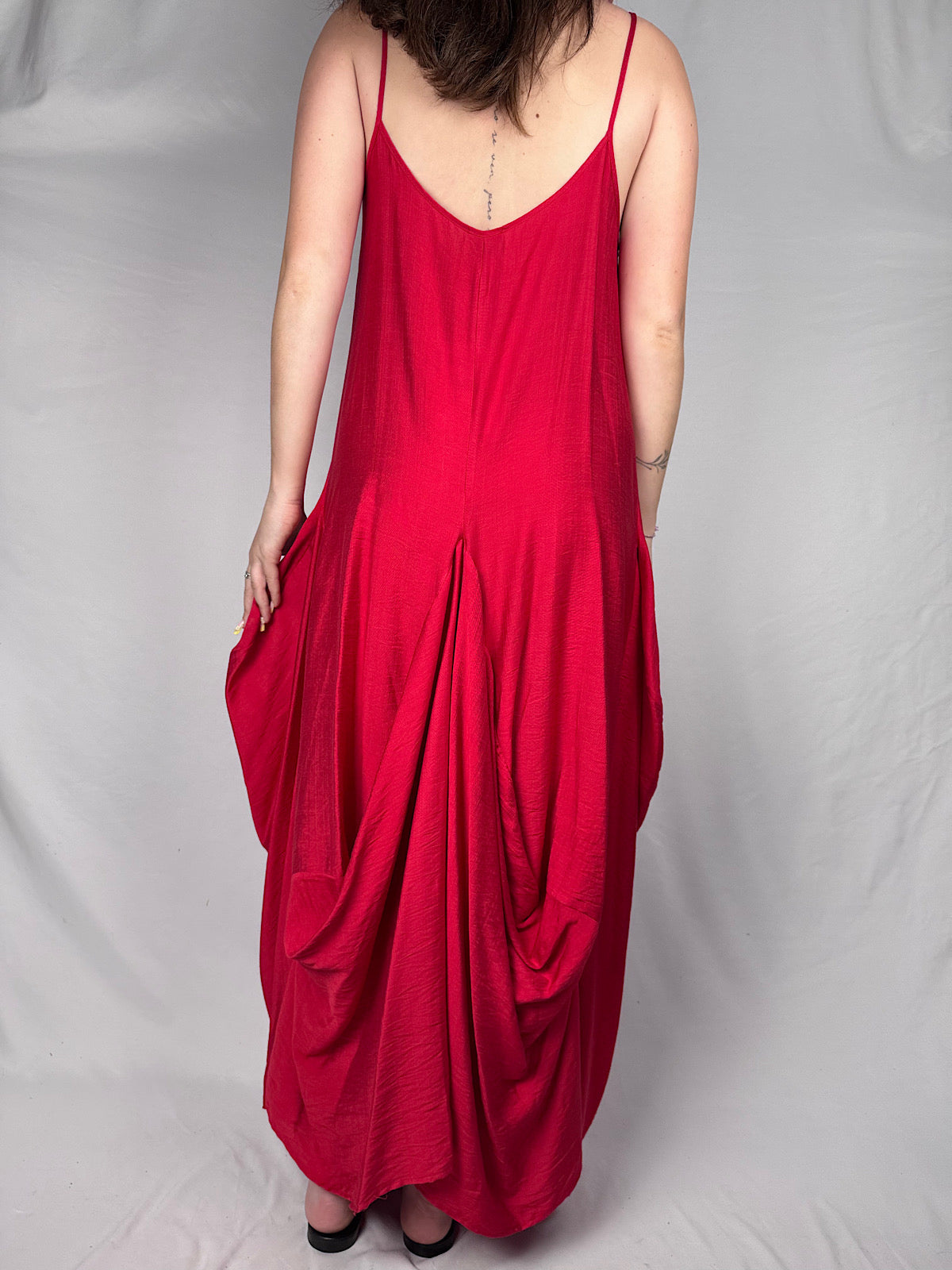 Abito Drappeggio Susy Mix Rosso
