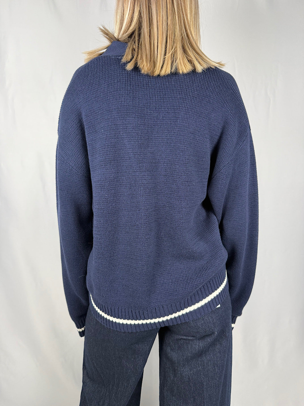 Cardigan con Stemma JJXX Blu