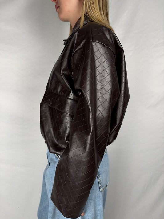 Bomber Eco-Pelle Intrecciato Vicolo Moro