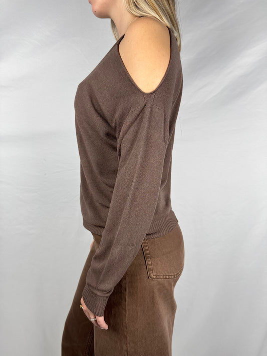 Maglia Cut Out Cioccolato Susy Mix