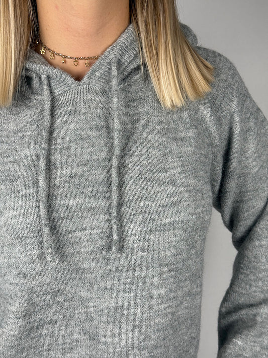 Maglione con Cappuccio JJXX Grigio Melange