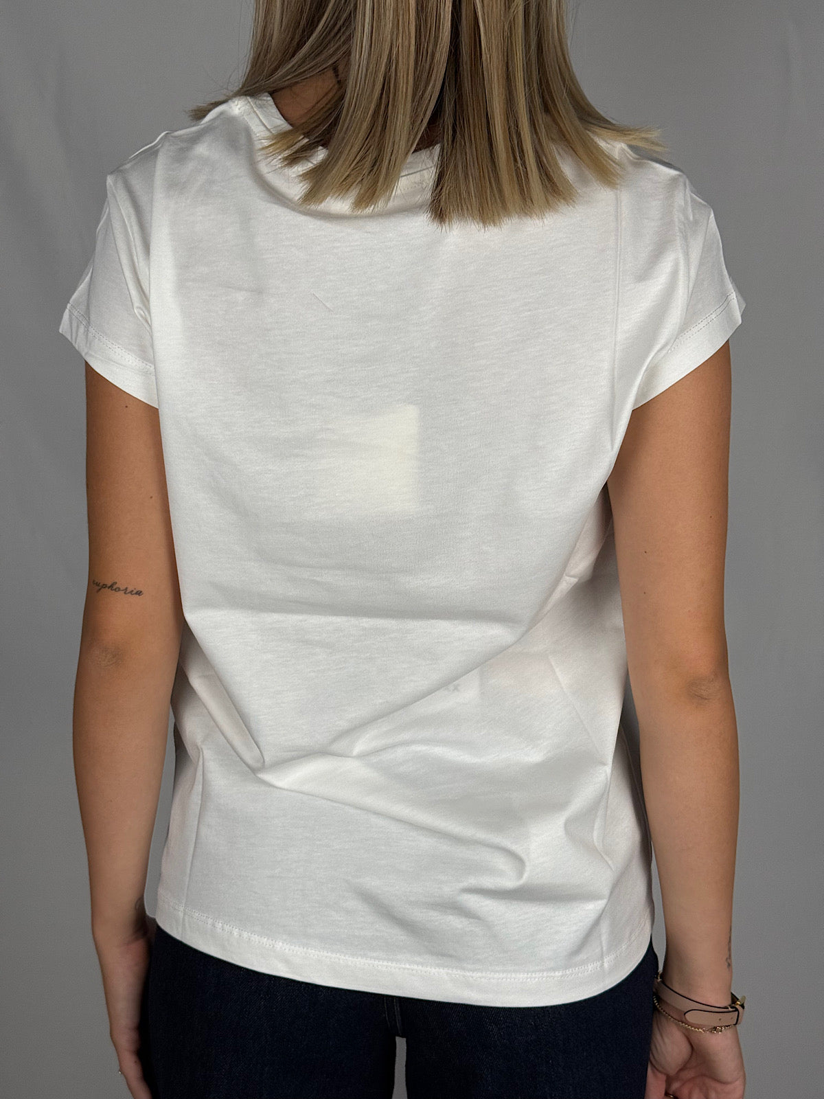 T-Shirt con Stampa Vicolo Bianca