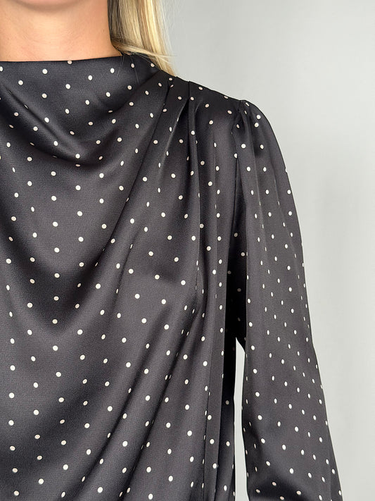 Camicia Nera a Pois Armonia