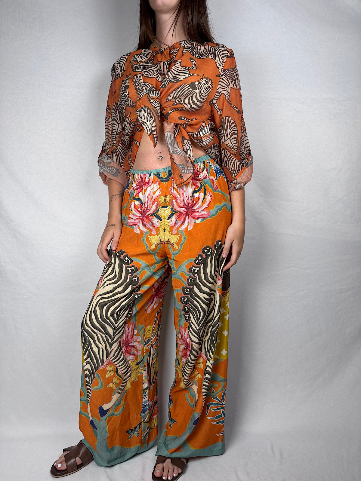 Pantalone Fantasia Zebra Haveone Arancione