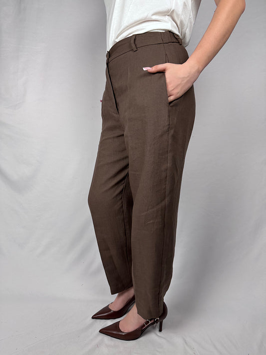 Pantalone Carrot in Viscosa Lino Vicolo Moro