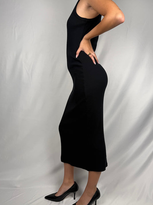 Abito Costine Cotone Vicolo Nero