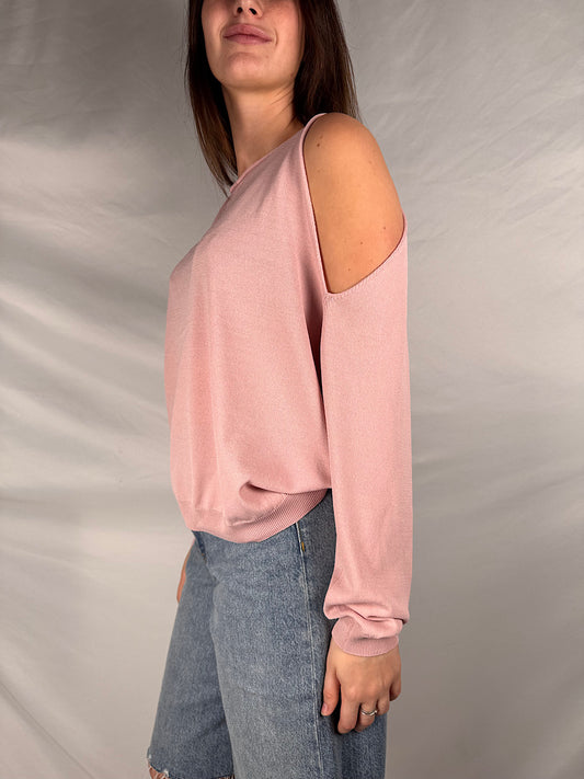 Maglia con Cut Out Spalle Vicolo Rosa