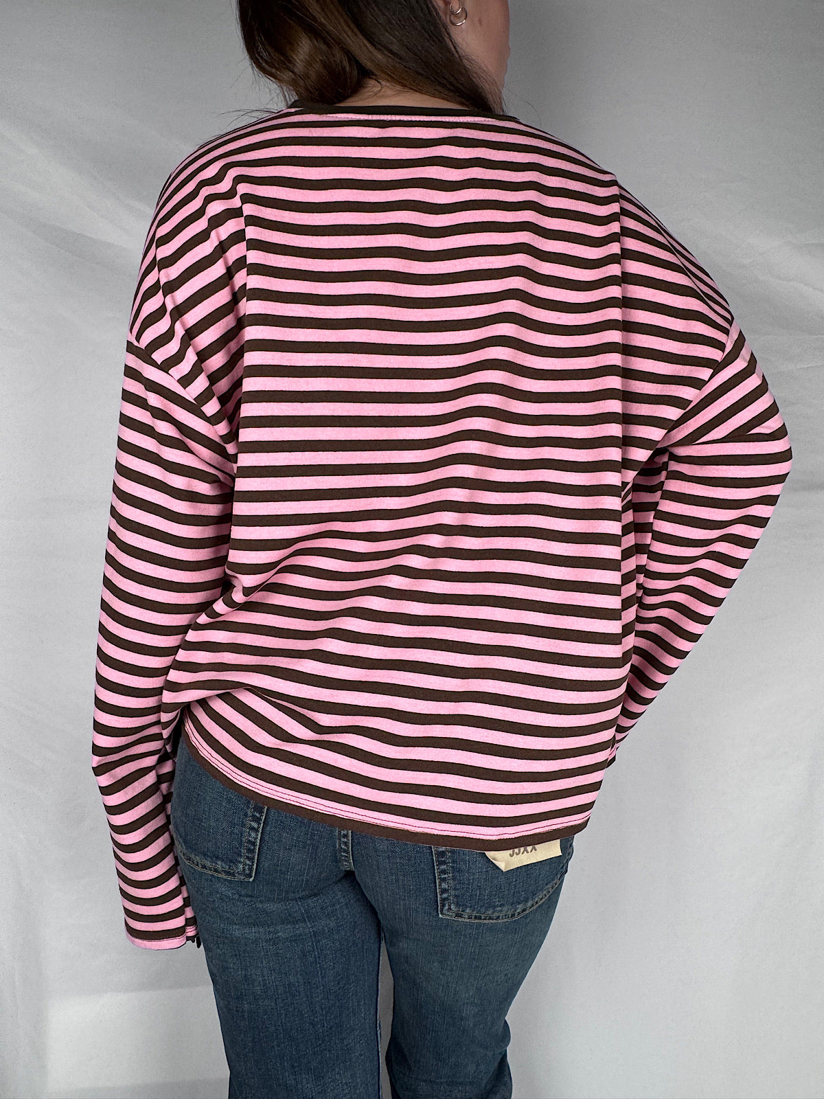 T-shirt Long Sleeve Righe Armonia Bordeaux