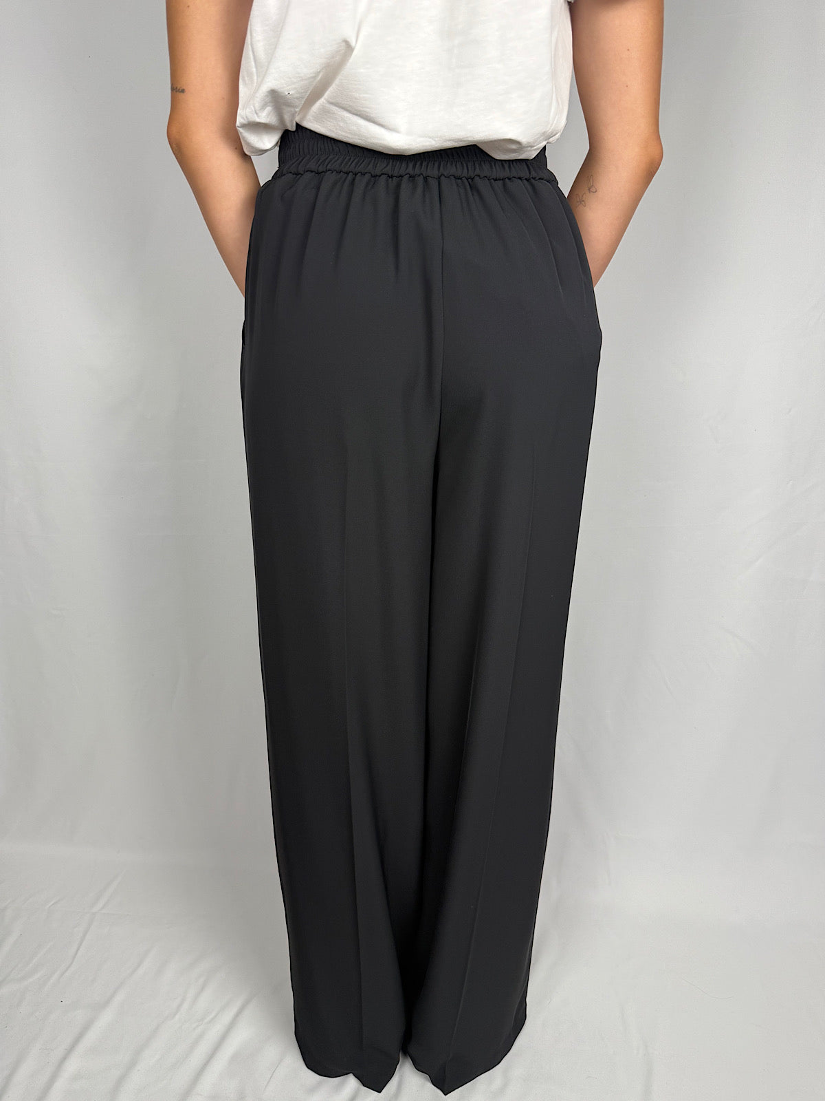 Pantalone con Elastico Vicolo Nero