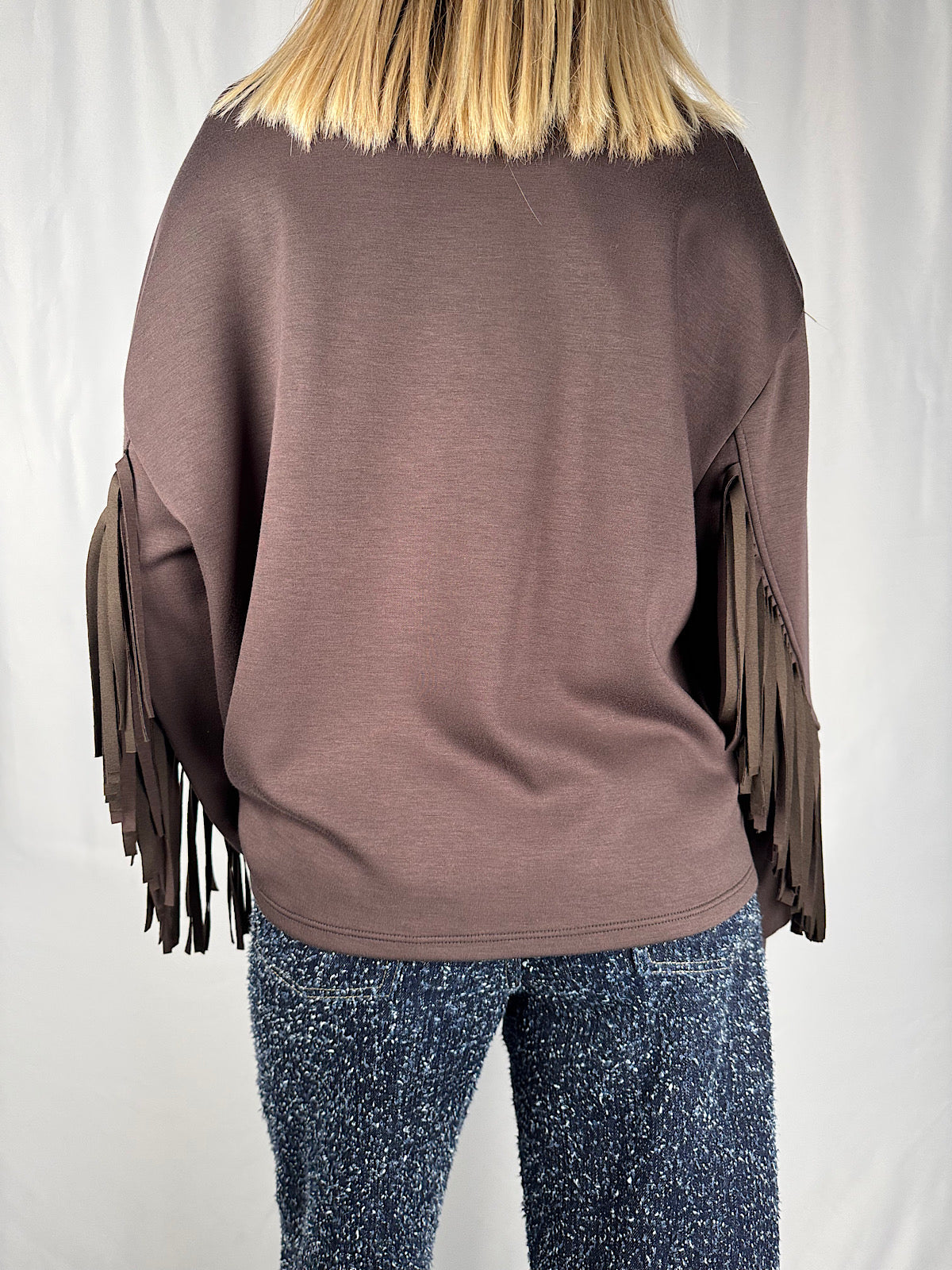 Felpa con Frange Armonia Marrone