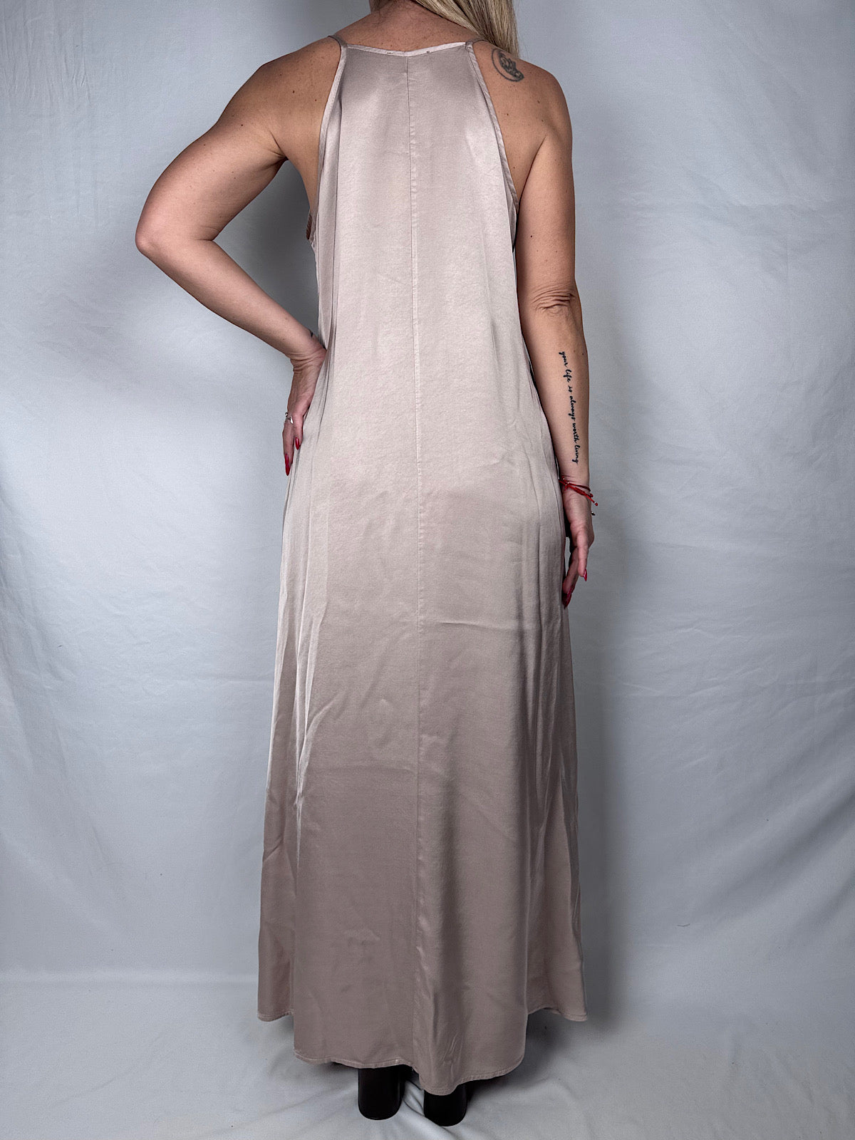 Abito Scollo Quadrato Satin Vicolo Glace