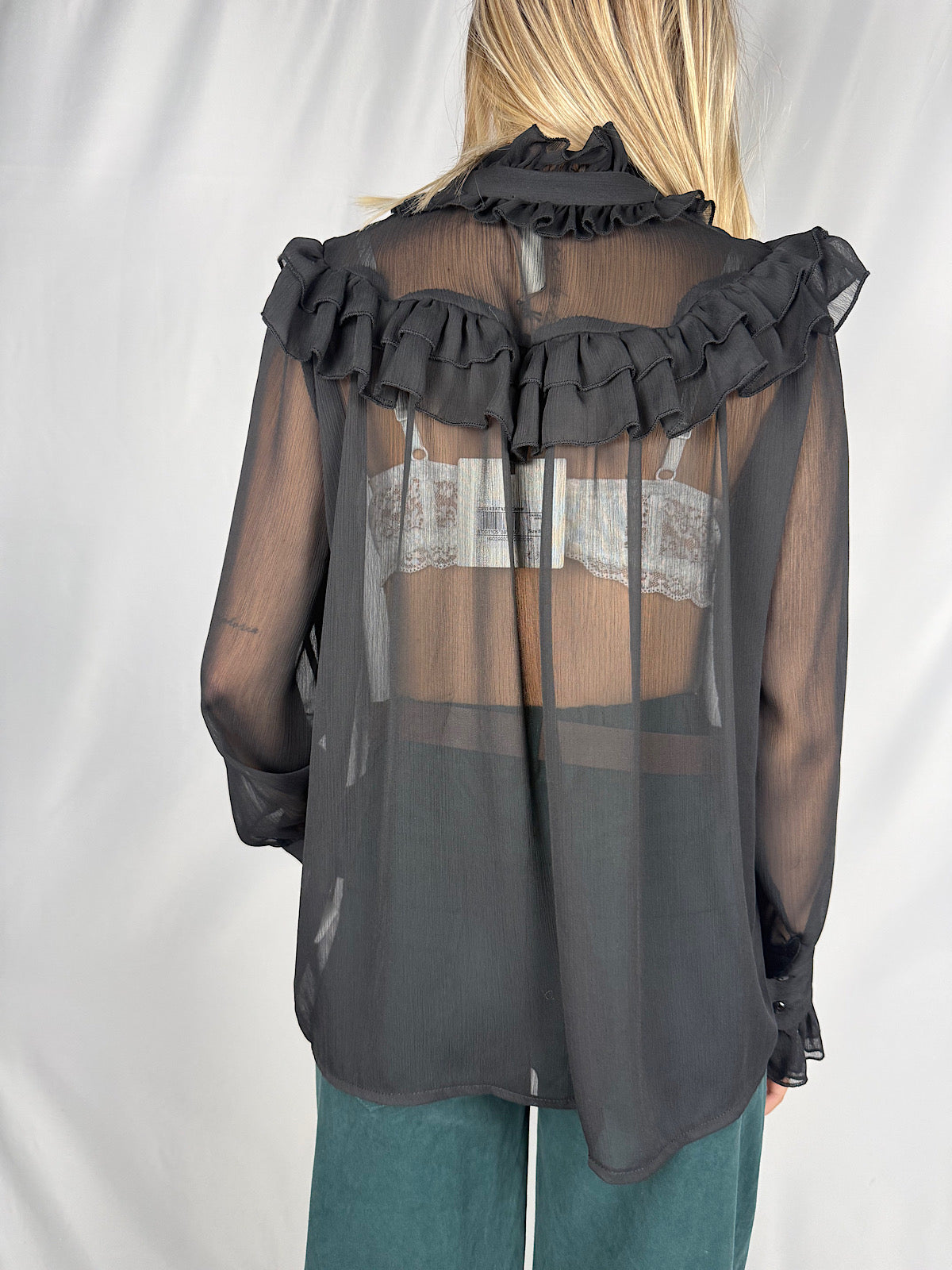 Camicia con Rouches Tensione-In Nera