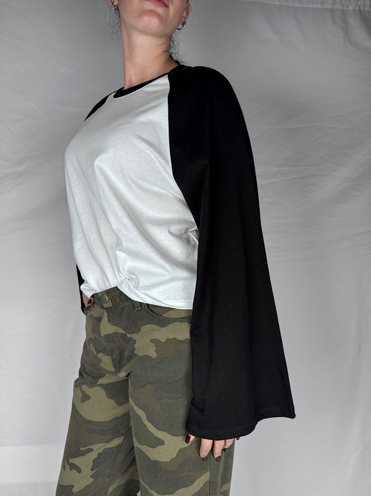 T-Shirt Bicolor Vicolo Nero/Bianco