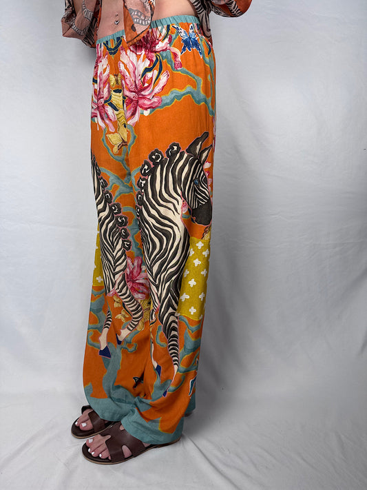 Pantalone Fantasia Zebra Haveone Arancione