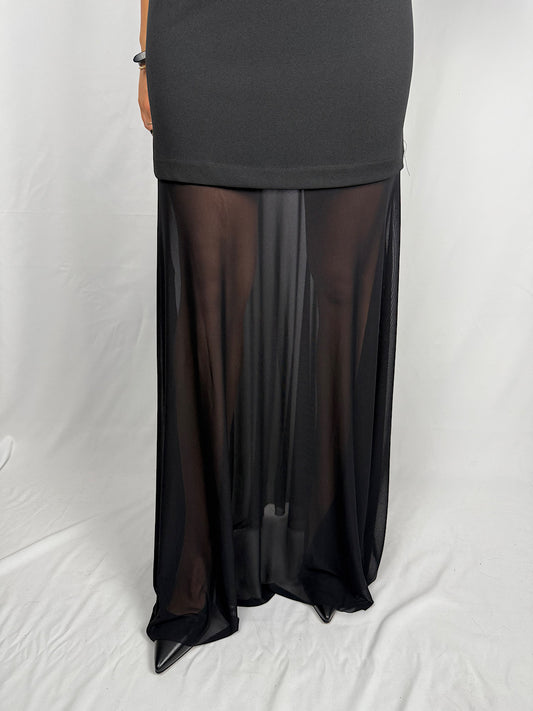 Abito Gonna in Tulle Nero Susy Mix