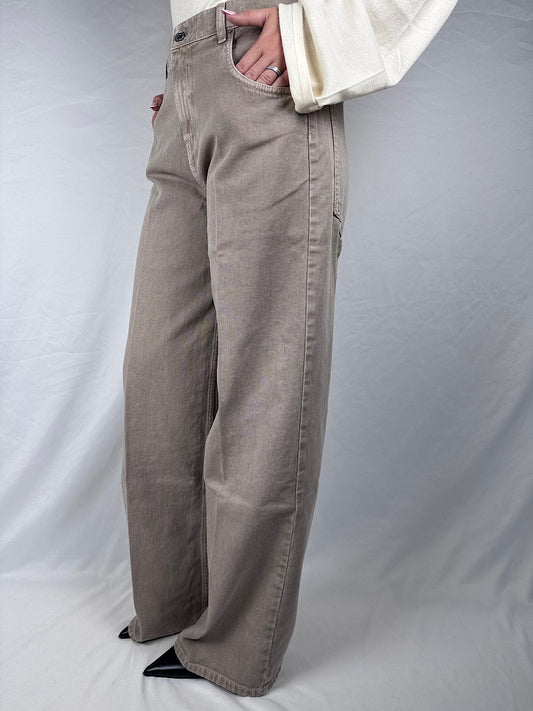Jeans Icon Mia Baggy Vicolo Taupe