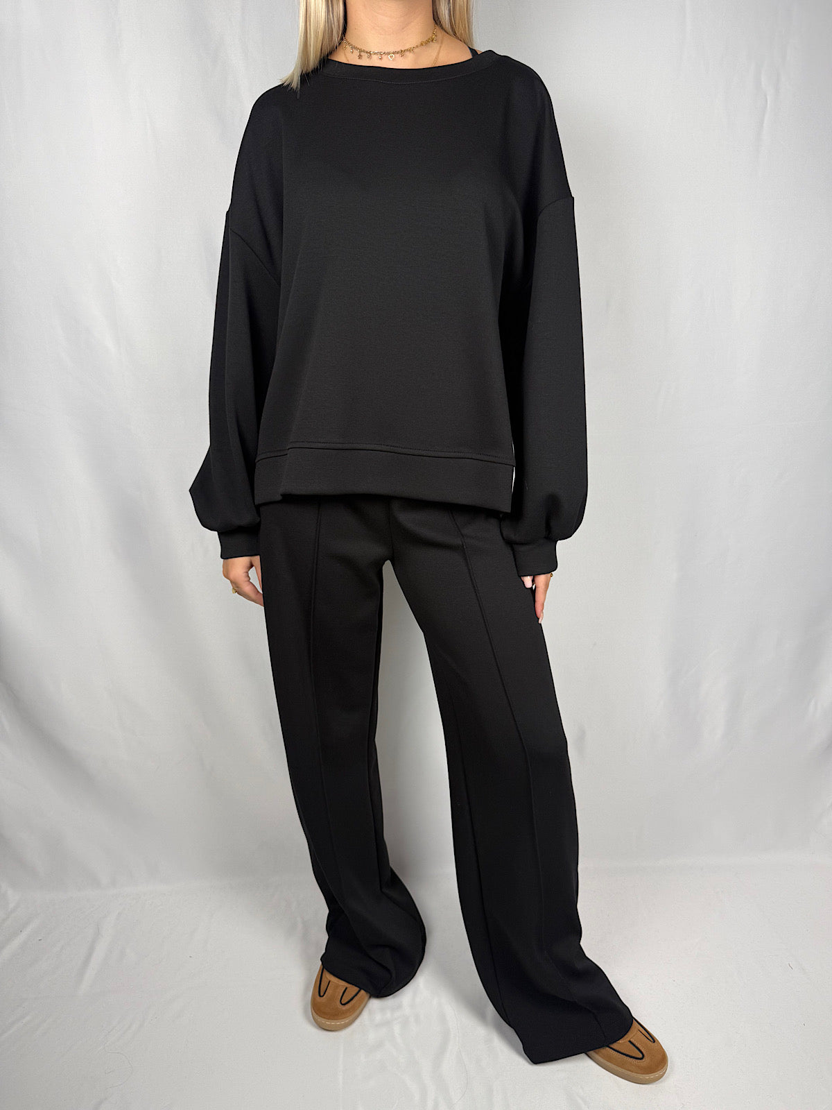 Pantalone Dritto in Felpa Vicolo Nero