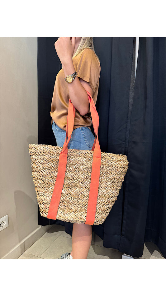 Borsa Paglia Arancione Noi di Notte