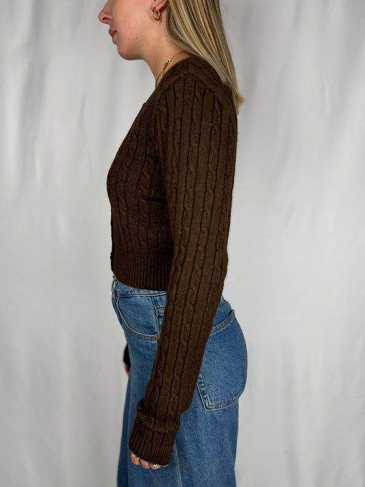 Cardigan Intrecciato Moro Armonia