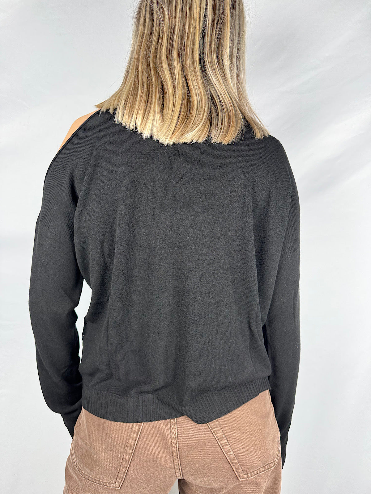 Maglia Cut Out Nera Susy Mix